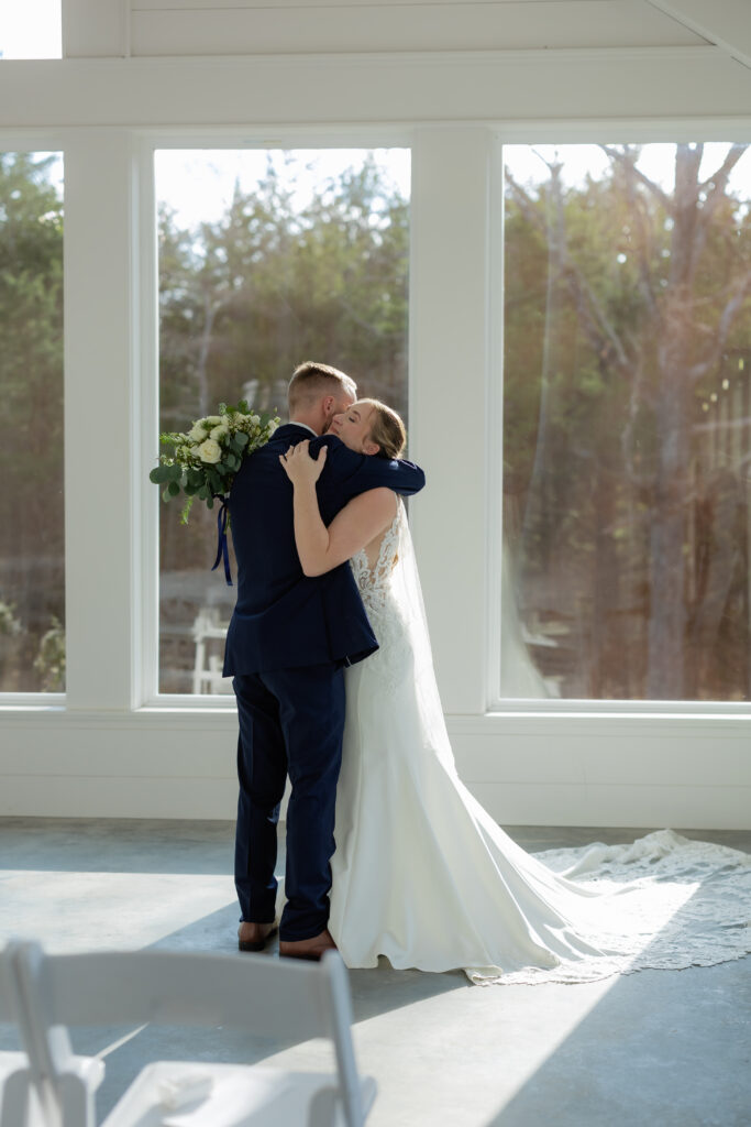 Audrey and Collin's ceremony at The Black Oak Venue in Sulphur Springs