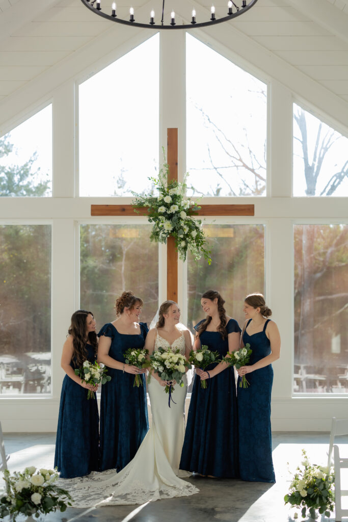 Audrey and Collin's ceremony at The Black Oak Venue in Sulphur Springs