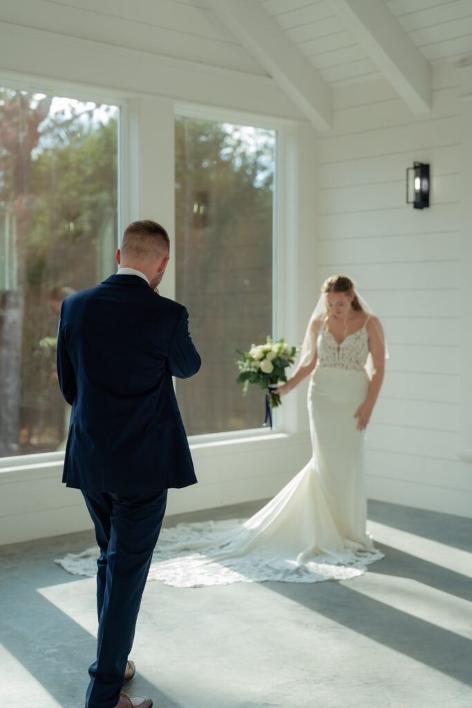 Audrey and Collin's ceremony at The Black Oak Venue in Sulphur Springs
