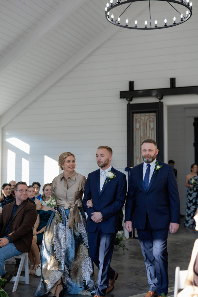 Audrey and Collin's ceremony at The Black Oak Venue in Sulphur Springs