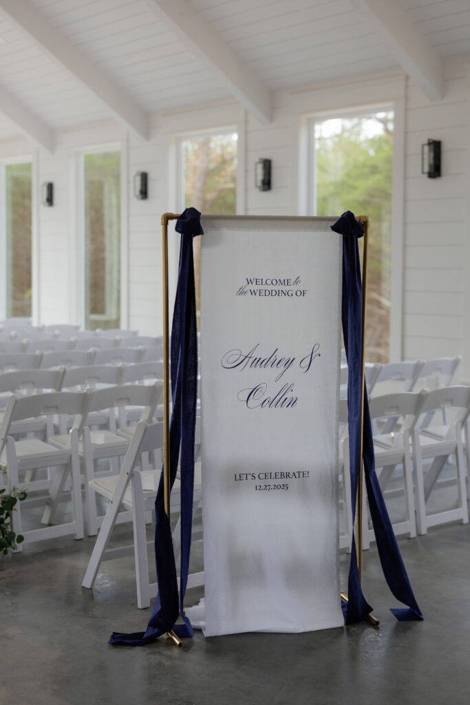 Audrey and Collin's ceremony at The Black Oak Venue in Sulphur Springs